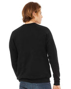 BELLA + CANVAS 3901 - Unisex Sponge Fleece Raglan Crewneck Sweatshirt - Black