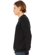 BELLA + CANVAS 3901 - Unisex Sponge Fleece Raglan Crewneck Sweatshirt - Black