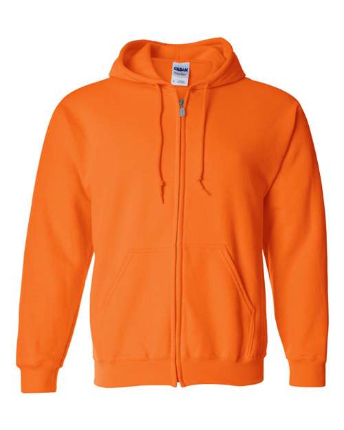 Gildan 18600 - Unisex Heavy BlendTM Full-Zip Hooded Sweatshirt - Safety Orange