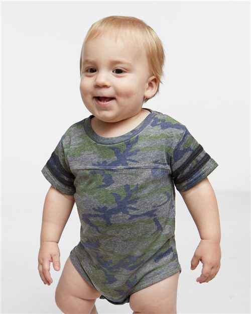 Rabbit Skins 4437 - Infant Football Fine Jersey Bodysuit