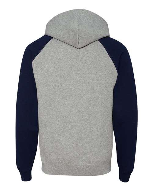 JERZEES 96CR - Unisex Nublend® Colorblocked Raglan Hooded Sweatshirt JERZEES
