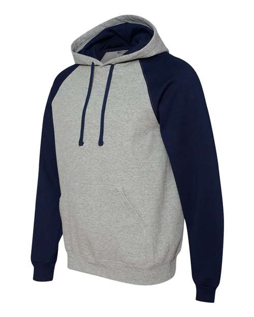 JERZEES 96CR - Unisex Nublend® Colorblocked Raglan Hooded Sweatshirt JERZEES