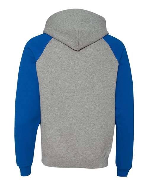 JERZEES 96CR - Unisex Nublend® Colorblocked Raglan Hooded Sweatshirt JERZEES
