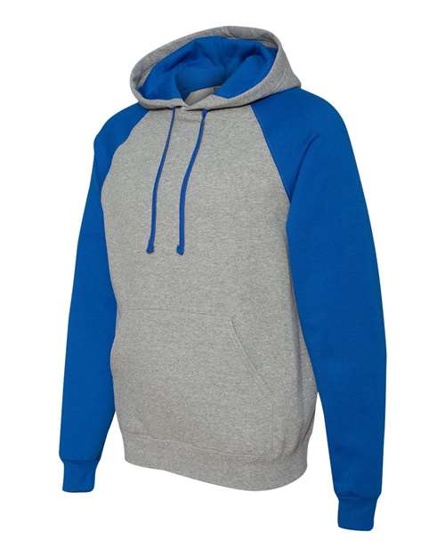 JERZEES 96CR - Unisex Nublend® Colorblocked Raglan Hooded Sweatshirt JERZEES