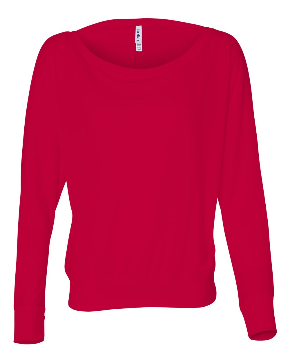 BELLA + CANVAS 8850 — Women’s Flowy Off Shoulder Long Sleeve Tee — Red