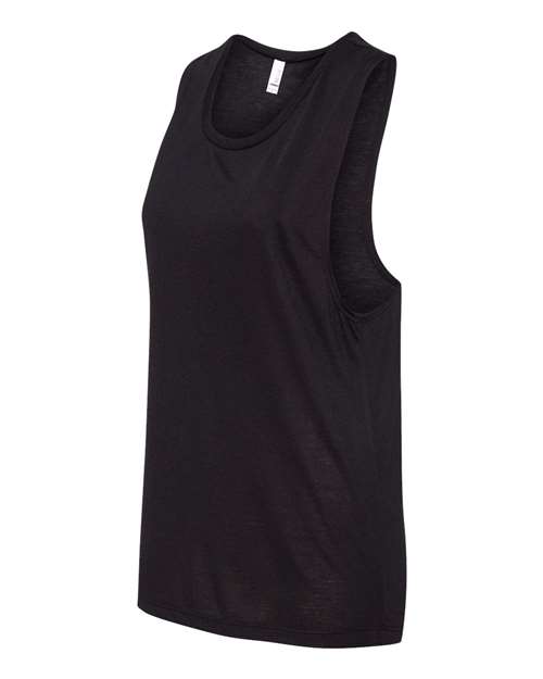 BELLA + CANVAS 8803 - Women's Flowy Scoop Muscle Tank - Black