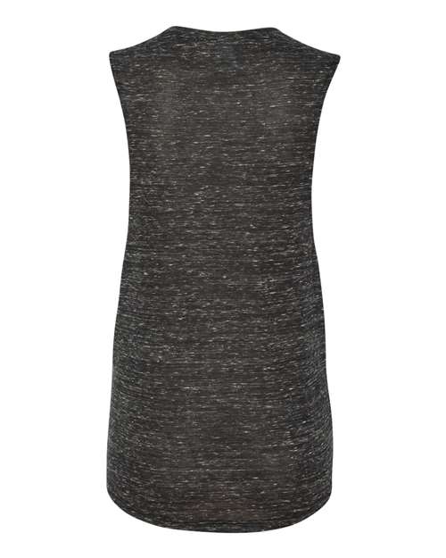 BELLA + CANVAS 8803 - Women's Flowy Scoop Muscle Tank - Black Marble