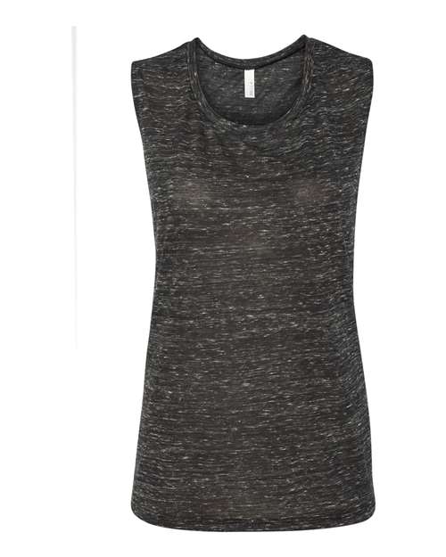 BELLA + CANVAS 8803 - Women's Flowy Scoop Muscle Tank - Black Marble