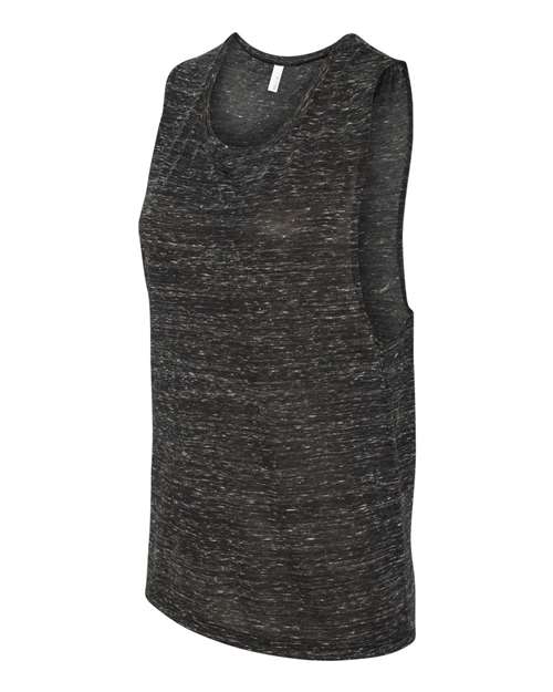 BELLA + CANVAS 8803 - Women's Flowy Scoop Muscle Tank - Black Marble