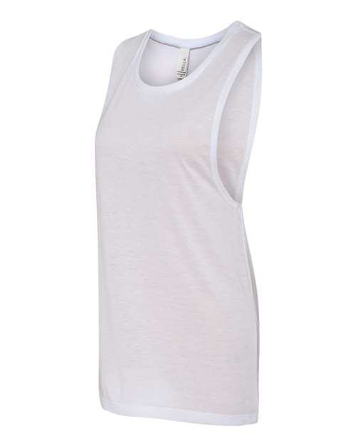BELLA + CANVAS 8803 - Women's Flowy Scoop Muscle Tank - White