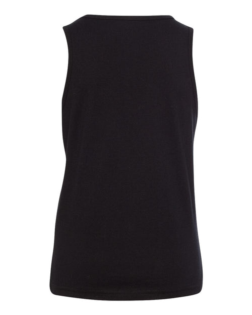BELLA + CANVAS 3480Y — Youth Jersey Tank — Black (flat)