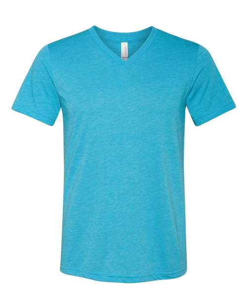 BELLA + CANVAS 3415 - Unisex Triblend V-Neck Tee - Aqua Triblend