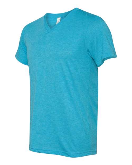 BELLA + CANVAS 3415 - Unisex Triblend V-Neck Tee - Aqua Triblend