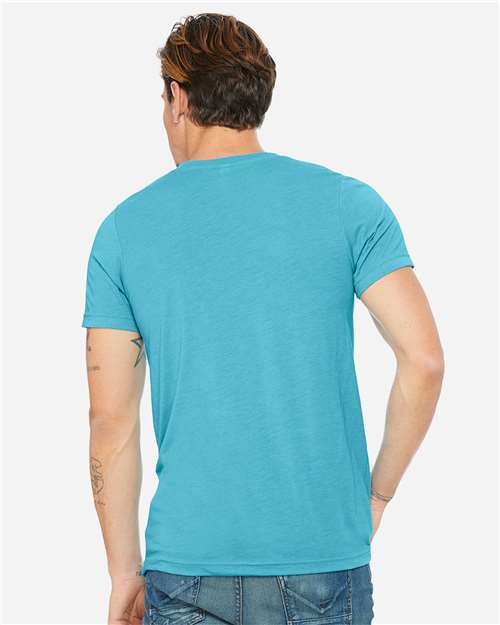 BELLA + CANVAS 3415 - Unisex Triblend V-Neck Tee - Aqua Triblend