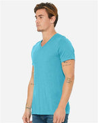 BELLA + CANVAS 3415 - Unisex Triblend V-Neck Tee - Aqua Triblend