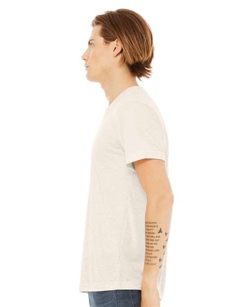 BELLA + CANVAS 3415 - Unisex Triblend V-Neck Tee - Oatmeal Triblend