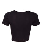 BELLA + CANVAS 6681 — Women’s Crop Tee — Black (flat)