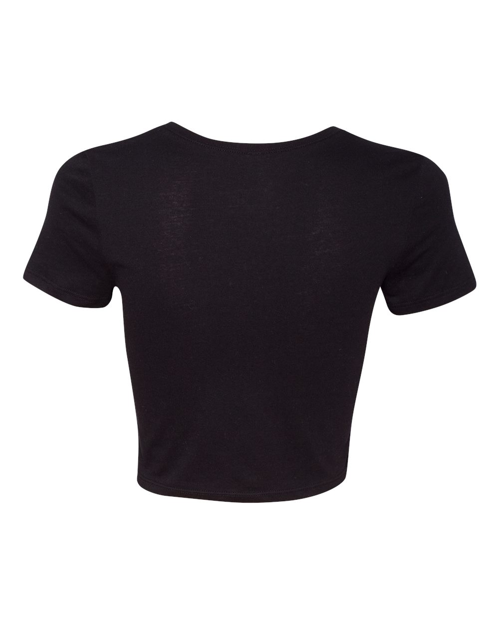 BELLA + CANVAS 6681 — Women’s Crop Tee — Black (flat)