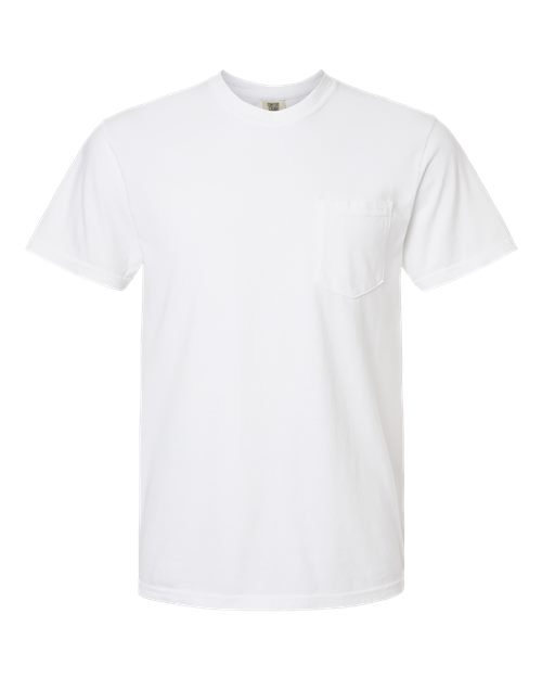 Comfort Colors 6030 - Unisex Garment-Dyed Heavyweight Pocket T-Shirt - White