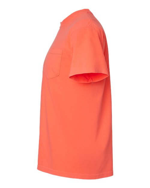 Comfort Colors 6030 - Unisex Garment-Dyed Heavyweight Pocket T-Shirt - Neon Red Orange
