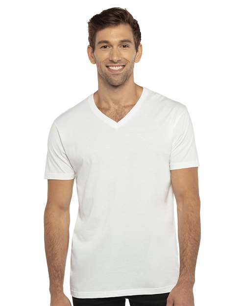 Next Level 3200 - Unisex Cotton V-Neck T-Shirt - White