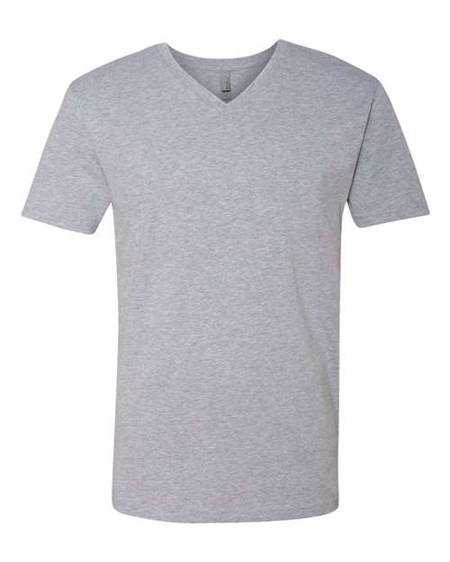Next Level 3200 - Unisex Cotton V-Neck T-Shirt - Heather Grey