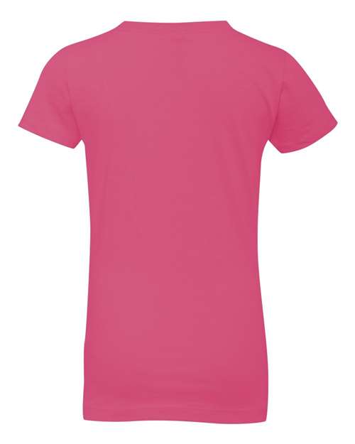 Next Level 3710 - Girls Cotton Princess T-Shirt - Hot Pink