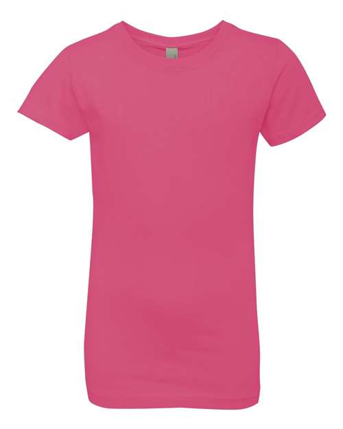 Next Level 3710 - Girls Cotton Princess T-Shirt - Hot Pink