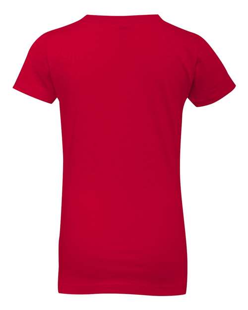 Next Level 3710 - Girls Cotton Princess T-Shirt - Red