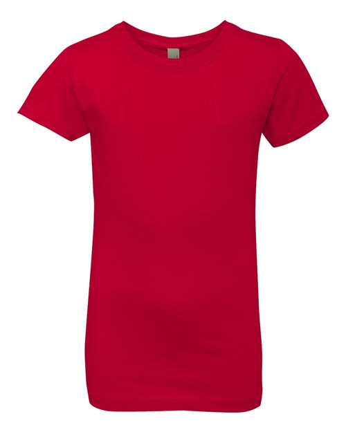 Next Level 3710 - Girls Cotton Princess T-Shirt - Red