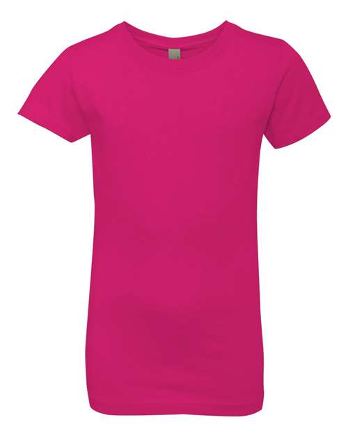 Next Level 3710 - Girls Cotton Princess T-Shirt - Raspberry