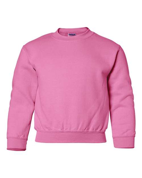 Gildan 18000B - Youth Heavy BlendTM Crewneck Sweatshirt - Safety Pink