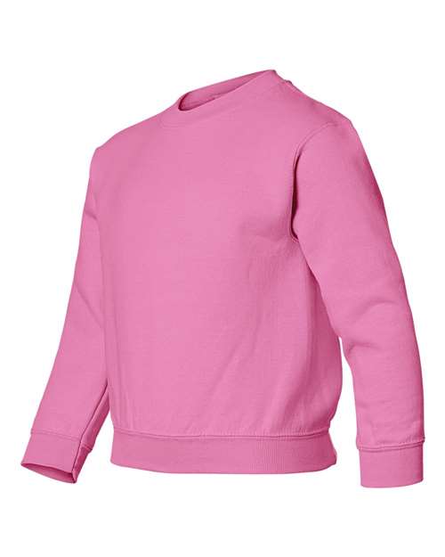 Gildan 18000B - Youth Heavy BlendTM Crewneck Sweatshirt - Safety Pink