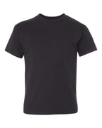 Hanes 498Y - Youth Perfect-T T-Shirt — Black (flat)