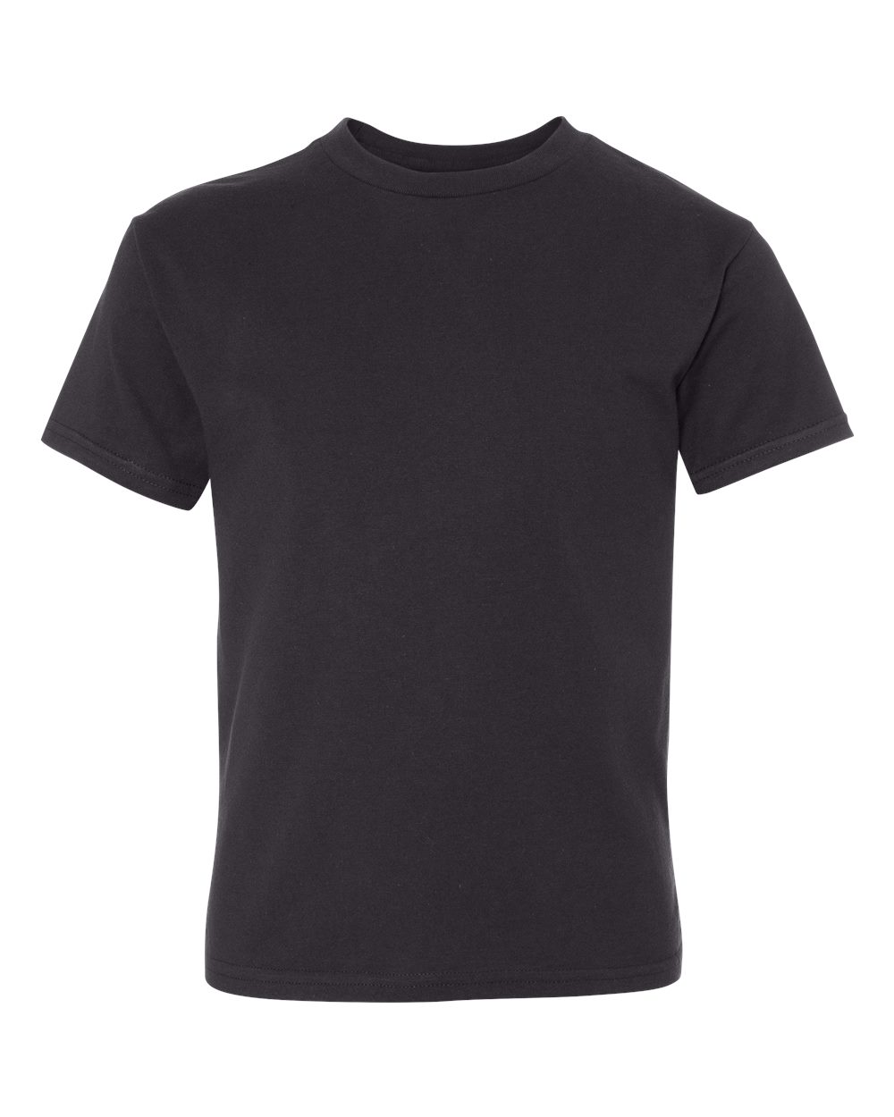 Hanes 498Y - Youth Perfect-T T-Shirt — Black (flat)