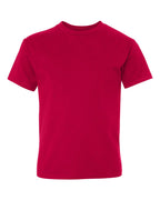 Hanes 498Y - Youth Perfect-T T-Shirt — Deep Red (flat)