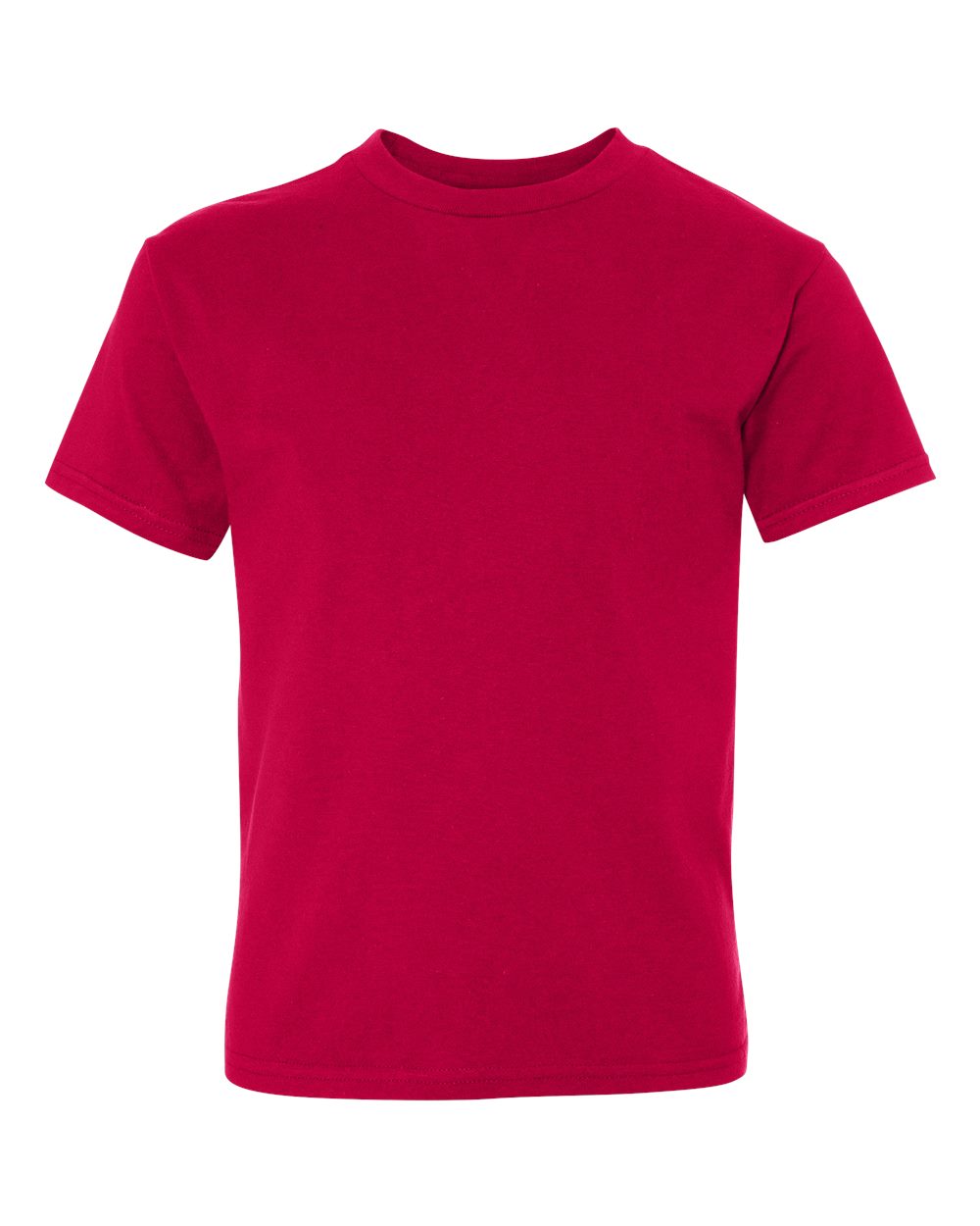 Hanes 498Y - Youth Perfect-T T-Shirt — Deep Red (flat)