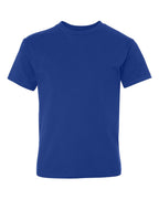 Hanes 498Y - Youth Perfect-T T-Shirt — Deep Royal (flat)