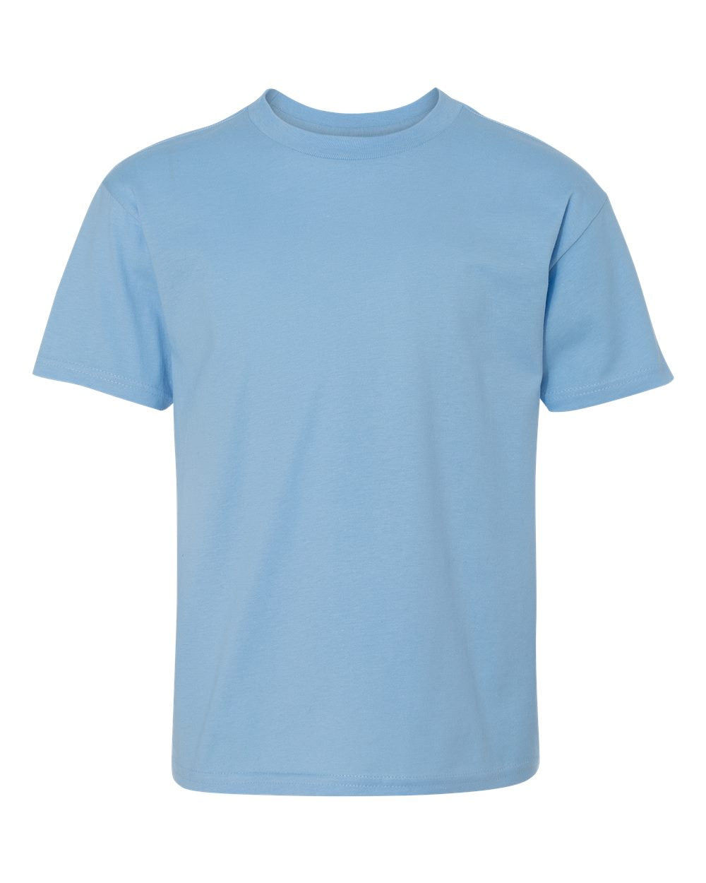 Hanes 498Y - Youth Perfect-T T-Shirt — Light Blue (flat)