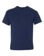 Hanes 498Y - Youth Perfect-T T-Shirt — Navy (flat)