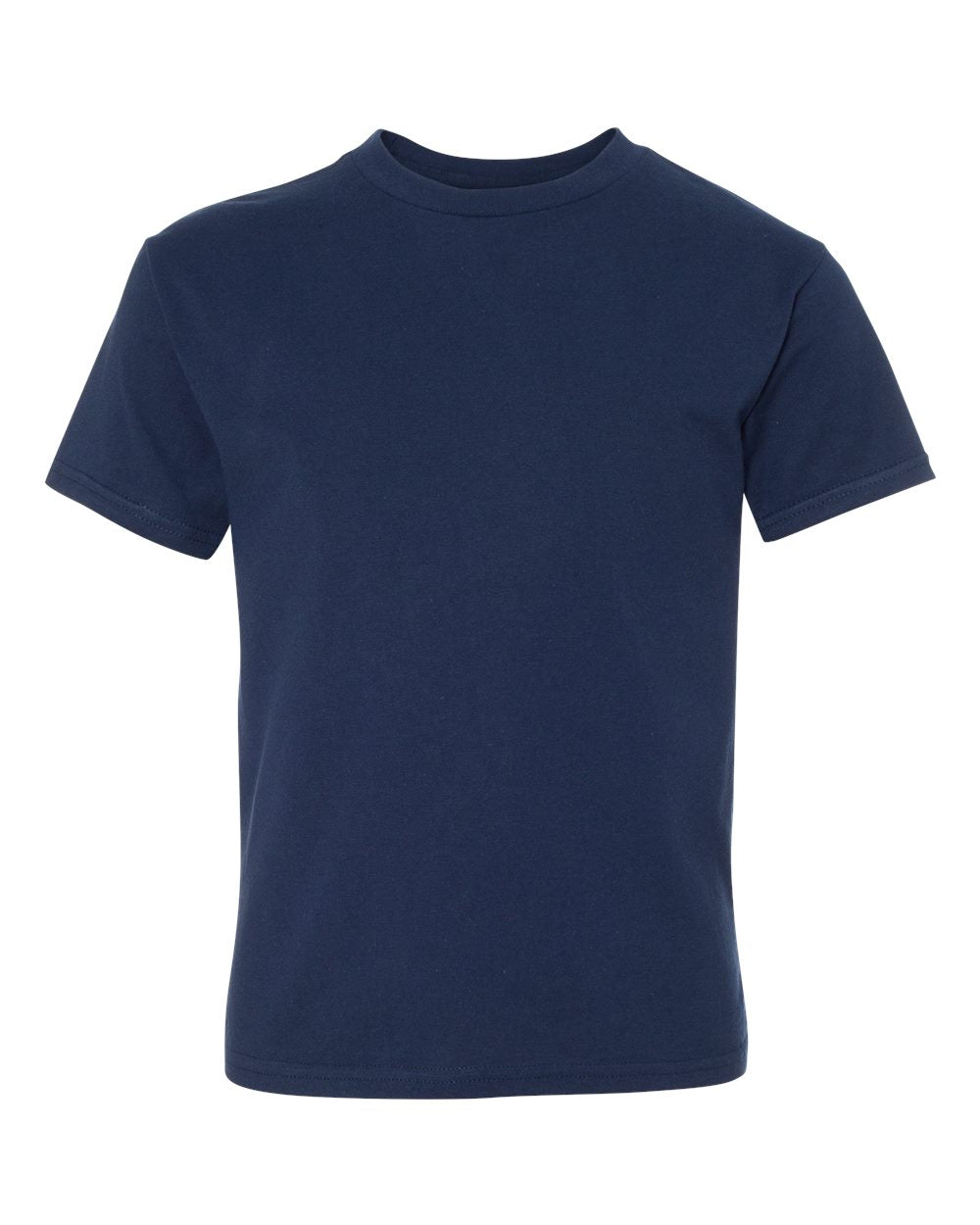 Hanes 498Y - Youth Perfect-T T-Shirt — Navy (flat)