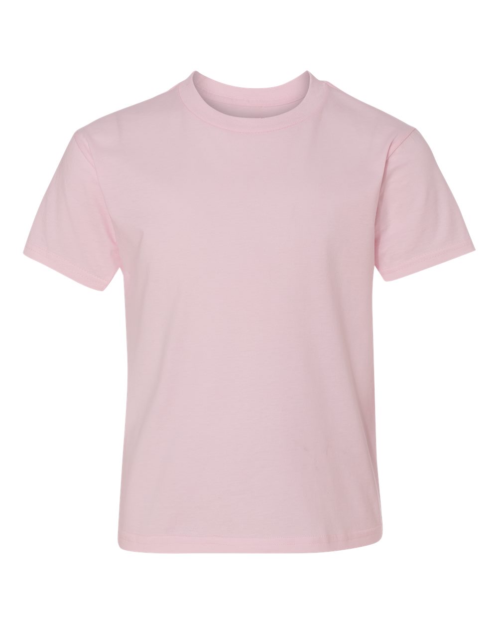 Hanes 498Y - Youth Perfect-T T-Shirt — Pale Pink (flat)