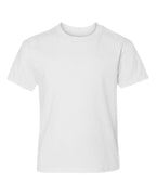 Hanes 498Y - Youth Perfect-T T-Shirt — White (flat)
