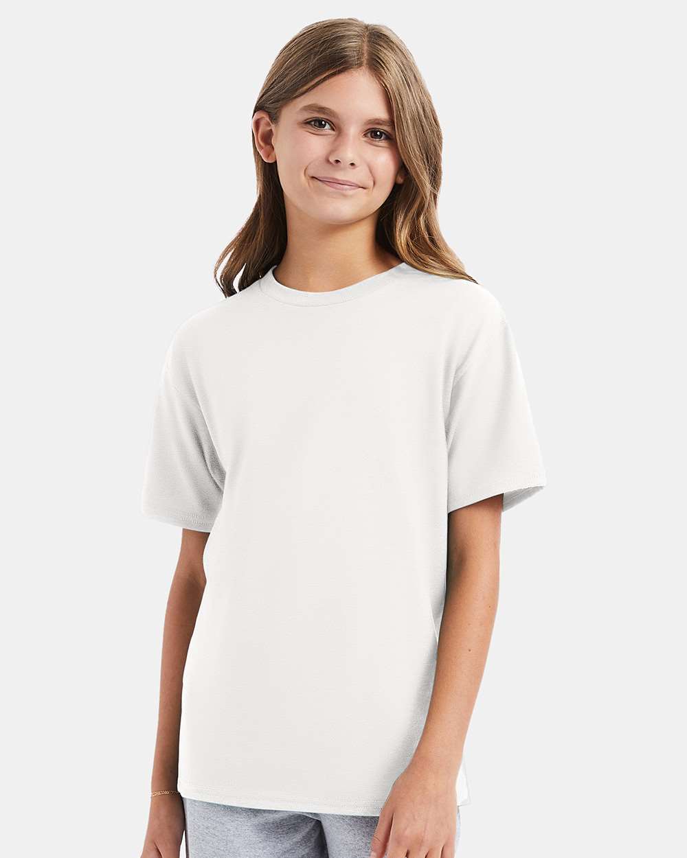 Hanes 498Y - Youth Perfect-T T-Shirt — White