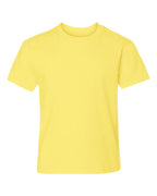 Hanes 498Y - Youth Perfect-T T-Shirt — Yellow (flat)