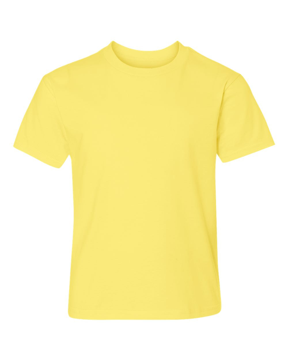 Hanes 498Y - Youth Perfect-T T-Shirt — Yellow (flat)