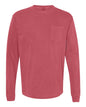 Comfort Colors 4410 - Unisex Garment-Dyed Heavyweight Long Sleeve Pocket T-Shirt - Crimson