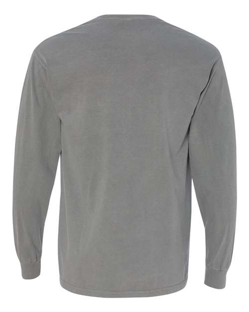 Comfort Colors 4410 - Unisex Garment-Dyed Heavyweight Long Sleeve Pocket T-Shirt - Grey