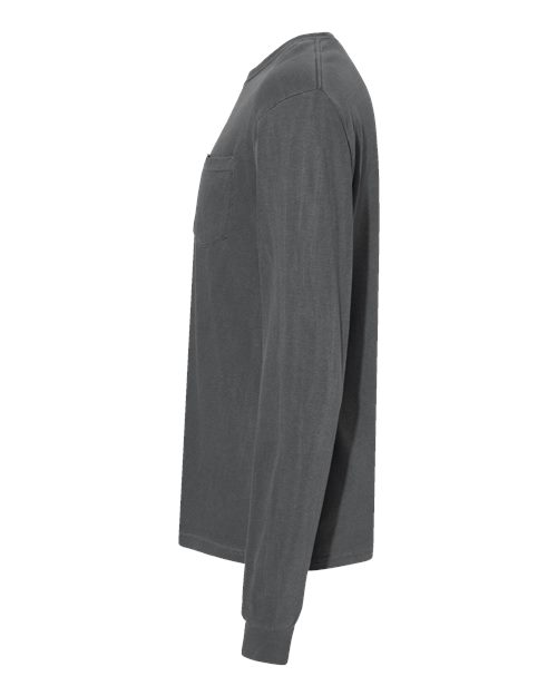Comfort Colors 4410 - Unisex Garment-Dyed Heavyweight Long Sleeve Pocket T-Shirt - Pepper
