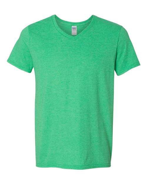 Gildan 64V00 - Unisex Softstyle V-Neck T-Shirt - Heather Irish Green